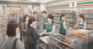 日本のセブンイレブンでアルバイト — 柔軟なシフト＆安定収入：オンラインでの応募方法
